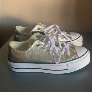 Gold Platform Converse All stars